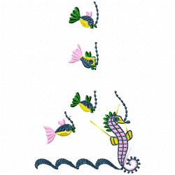 Fishes Embroidery Design 8 Fishes Embroidery Design 8